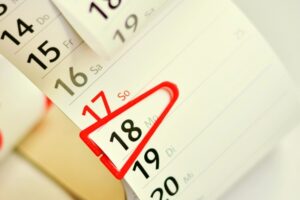 calendario con giorno evidenziato per ricordare quanto dura il periodo assicurato della polizza car cantiere